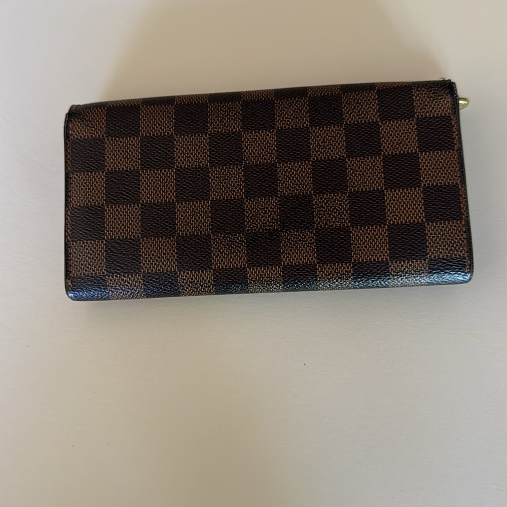 Louis Vuitton Damier Ebene Long Flap Wallet | Snap Closure | Authentic - Picture 6 of 16